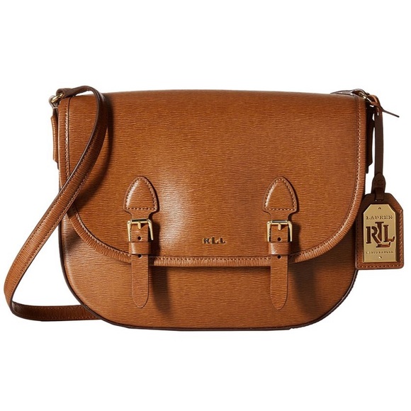 Ralph Lauren Handbags - Ralph Lauren Tate Leather Crossbody Saddle Handbag